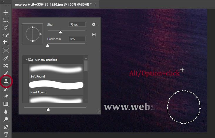 how to remove watermark from photo using photoshop