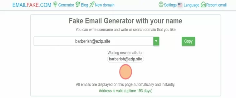 fake generator emails